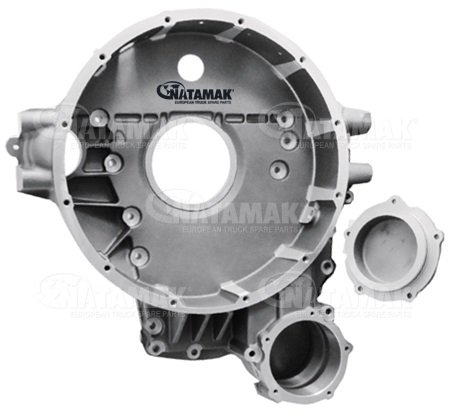 906 010 1333, 906 010 1733, 906 010 0733, 906 010 1433, 906 015 2102, Q01 10 008 | FLYWHEEL HOUSING WITH PTO FOR MERCEDES OM 906 / 3228